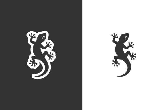 Download A Black Silhouette of a Gecko - Premium Resources