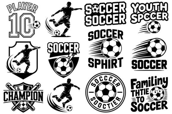 Download Soccer SVG Bundle | Soccer Player Silhou - Play Collection